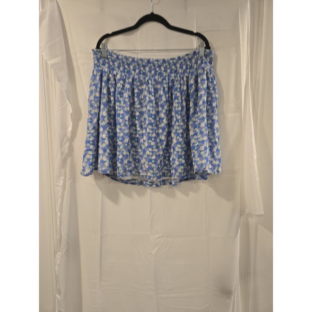 Old Navy Floral Print Smocked Waist Mini Skirt